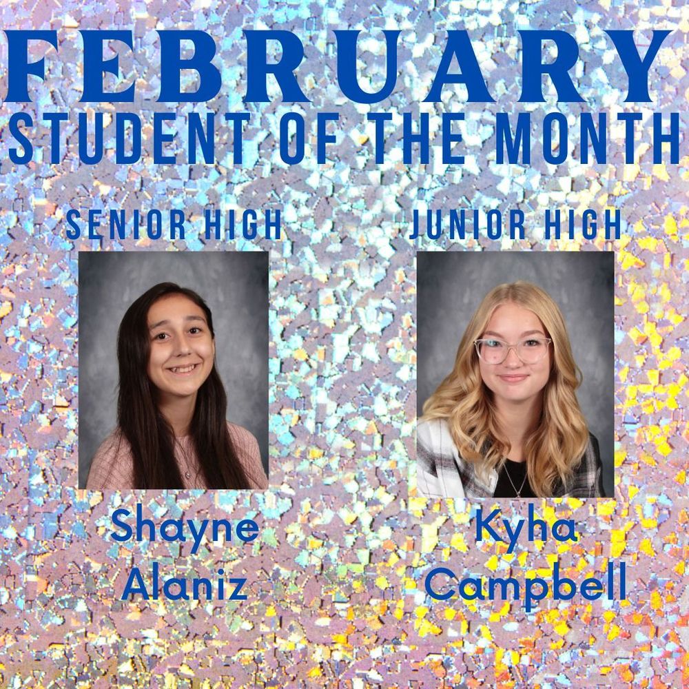 February 2023 Benton Central Student of the Month